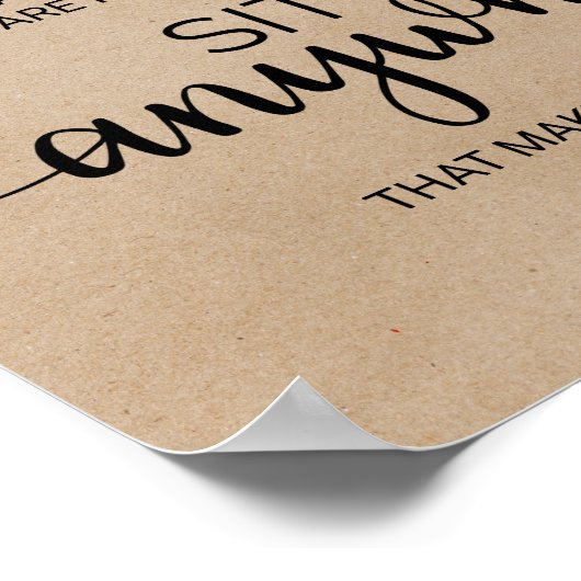 Eenvoudige Faux Kraft-kalligrafie, overal te vinde Poster (Hoek)