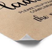 Eenvoudige Faux Kraft-kalligrafie voor dames in ba Poster (Hoek)