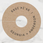 Eenvoudige Faux Kraft... neem mijn Drink niet... i Wijnglaslabel (Achterkant)