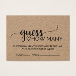 Eenvoudige Faux Kraft raad hoeveel Kissers Kaarten Visitekaartjes