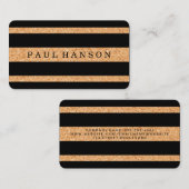 Eenvoudige faux kurk strepen / variatie visitekaartje (Voorkant / Achterkant)