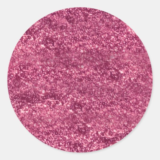Eenvoudige Faux Metallic Roze Folie Ronde Sticker (Voorkant)