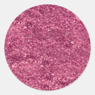 Eenvoudige Faux Metallic Roze Folie Ronde Sticker