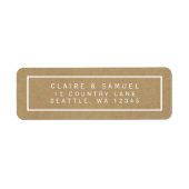 Eenvoudige Faux Rustic Brown Kraft Etiket (Voorkant)