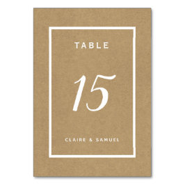 Eenvoudige Faux rustieke Kraft bruiloft Kaart