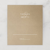 Eenvoudige Faux rustieke Kraft bruiloft Plaatskaartje (Buitenkant ongevouwen)