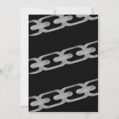 Eenvoudige Faux Silver Chain Adult Birthday Party Kaart (Achterkant)