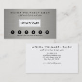 Eenvoudige Faux Silver Customer Loyalty Punch Kaar (Voorkant / Achterkant)