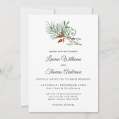 Eenvoudige feestdag botanische bruiloft kaart (Voorkant)