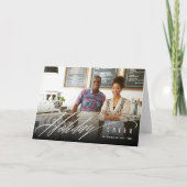 Eenvoudige feestdag - het Manuscript Moderne van d Feestdagen Kaart (Voorkant)