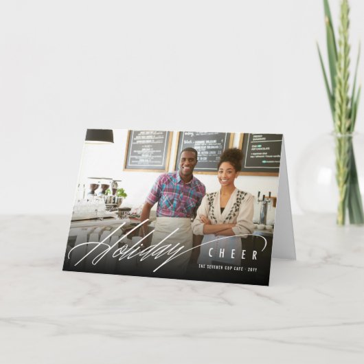 Eenvoudige feestdag - het Manuscript Moderne van d Feestdagen Kaart (Voorkant)