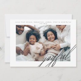 Eenvoudige feestdag - Joyful Foto persoonlijk Feestdagenkaart