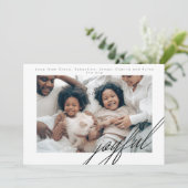 Eenvoudige feestdag - Joyful Foto persoonlijk Feestdagenkaart (Staand voorkant)