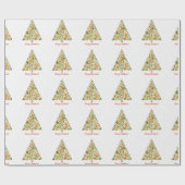 Eenvoudige feestdag met kerstbomen cadeaupapier (Vlak)