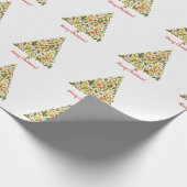 Eenvoudige feestdag met kerstbomen cadeaupapier (Hoek)