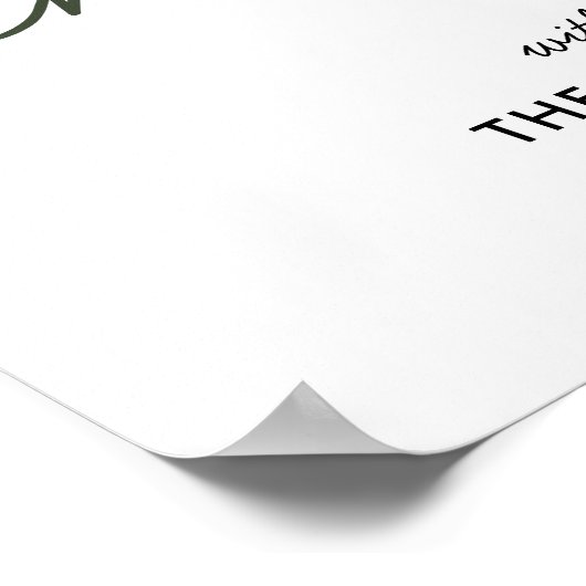 Eenvoudige feestdag met waterverf Pine-kerstboom Poster (Hoek)