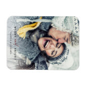 Eenvoudige feestdag voor Merry en Bright Foto Magneet (Horizontaal)