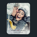 Eenvoudige feestdag voor Merry en Bright Foto Magneet<br><div class="desc">Moderne en eenvoudige Kerstmis | Vakantiefoto-magneet. Voor meer geavanceerde aanpassing van dit ontwerp,  te klikken gelieve de BUTTON van het TOOL VAN HET ONTWERP BLAUW.</div>