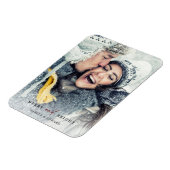 Eenvoudige feestdag voor Merry en Bright Foto Magneet (Linkerzijde)