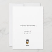 Eenvoudige feestdagen feestdagenkaart (Achterkant)