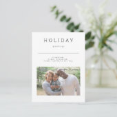 Eenvoudige feestdagen — Foto gepersonaliseerd Briefkaart (Staand voorkant)