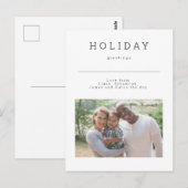 Eenvoudige feestdagen — Foto gepersonaliseerd Briefkaart (Voorkant / Achterkant)
