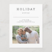 Eenvoudige feestdagen — Foto gepersonaliseerd Briefkaart (Voorkant)