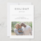 Eenvoudige feestdagen Foto persoonlijke Kaart (Voorkant)