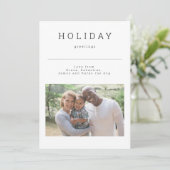 Eenvoudige feestdagen Foto persoonlijke Kaart (Staand voorkant)