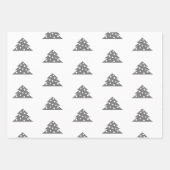 Eenvoudige feestelijke kerstboomfeestdag inpakpapier vel (Voorkant 3)