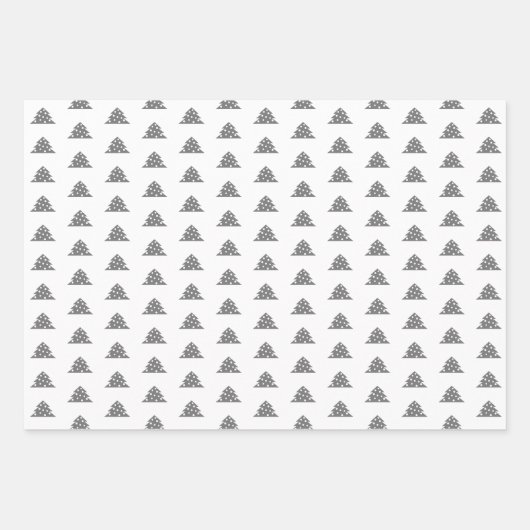 Eenvoudige feestelijke kerstboomfeestdag inpakpapier vel (Voorkant 2)