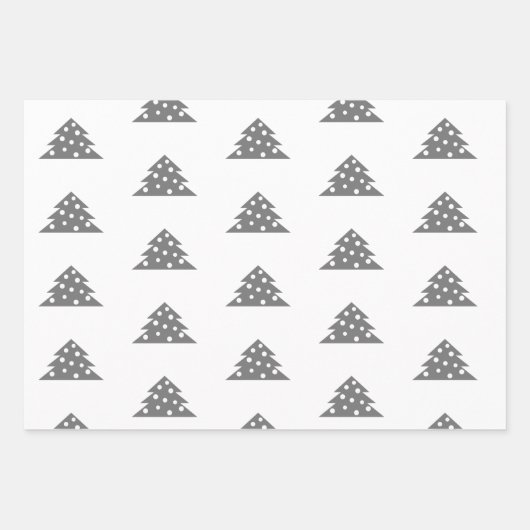 Eenvoudige feestelijke kerstboomfeestdag inpakpapier vel (Voorkant)