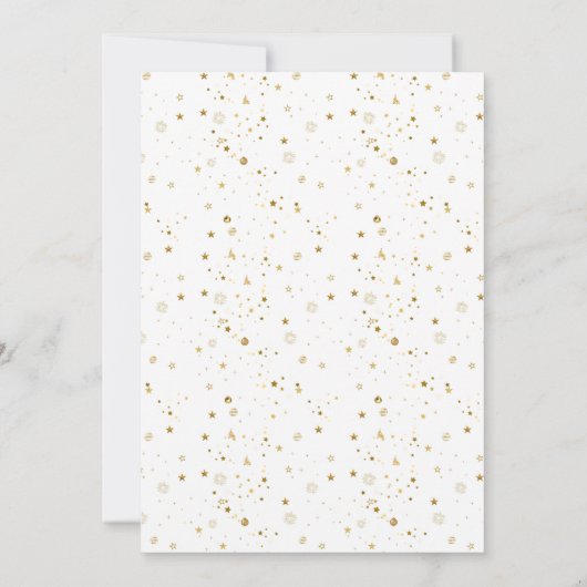 Eenvoudige feestelijke kerstfeest uitnodiging (Achterkant)