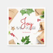 Eenvoudige feestelijke kerstfeestvreugde voor de w servet (Voorkant)