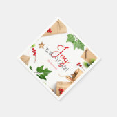 Eenvoudige feestelijke kerstfeestvreugde voor de w servet (Hoek)