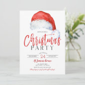 Eenvoudige feestelijke santa's Pet kerstfeest Kaart (Staand voorkant)