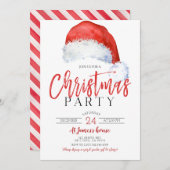 Eenvoudige feestelijke santa's Pet kerstfeest Kaart (Voorkant / Achterkant)