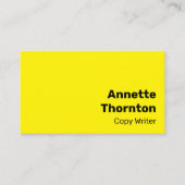 Eenvoudige Fel Gele Moderne Krachtige Visitekaartje (Voorkant)