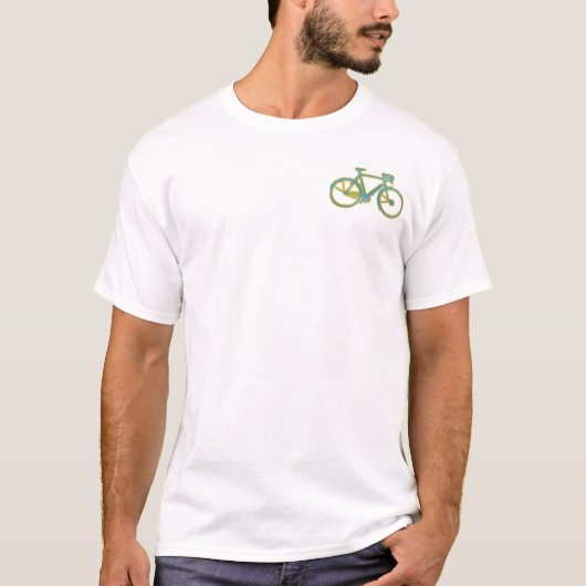 Eenvoudige fiets. fiets. fietsen. t-shirt (Voorkant)
