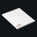 Eenvoudige fiets met bloemen, speciaal gepersonali notitieblok<br><div class="desc">Eenvoudige fiets met bloemen,  speciaal Notitieblok voor fietsers</div>