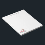 Eenvoudige fiets met bloemen, speciaal gepersonali notitieblok<br><div class="desc">Eenvoudige fiets met bloemen,  speciaal Notitieblok voor fietsers</div>