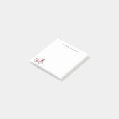 Eenvoudige fiets met bloemen, speciaal gepersonali post-it® notes (Schuin)