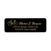 Eenvoudige Fietsfietsster zwart Etiket (Voorkant)