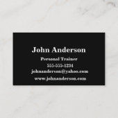 Eenvoudige fitness Personal Trainer Visitekaartje (Achterkant)