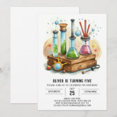 Eenvoudige fles chemie wetenschapper verjaardag kaart (Voorkant / Achterkant)