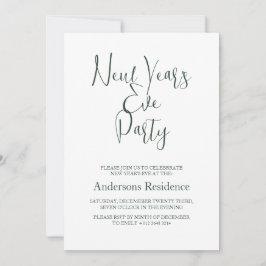 Eenvoudige fles groene oudejaarsfeest kaart