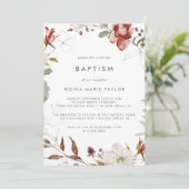 Eenvoudige Floral Baptisme Kaart (Staand voorkant)