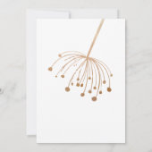 Eenvoudige Floral Botaniqe Gold Foil Wedding Kaart (Achterkant)