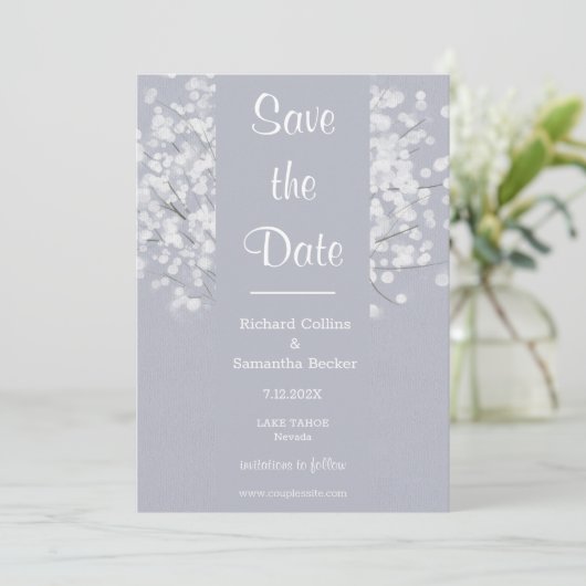 Eenvoudige Floral Bouquet Wedding Save the Date (Staand voorkant)
