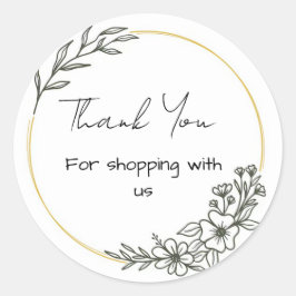 Eenvoudige floral business stickers